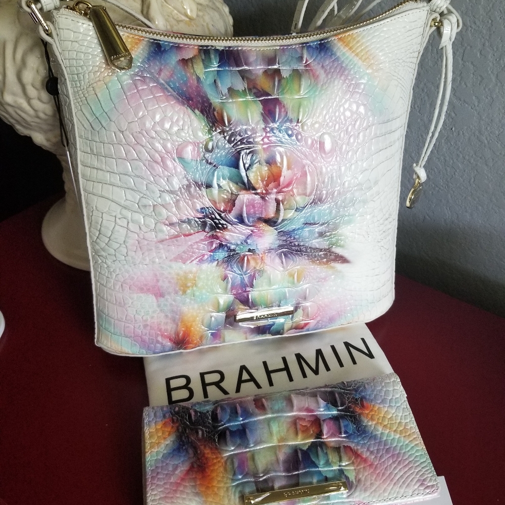 Brahmin Prism Ombre Katie & Ady Wallet Set NWT